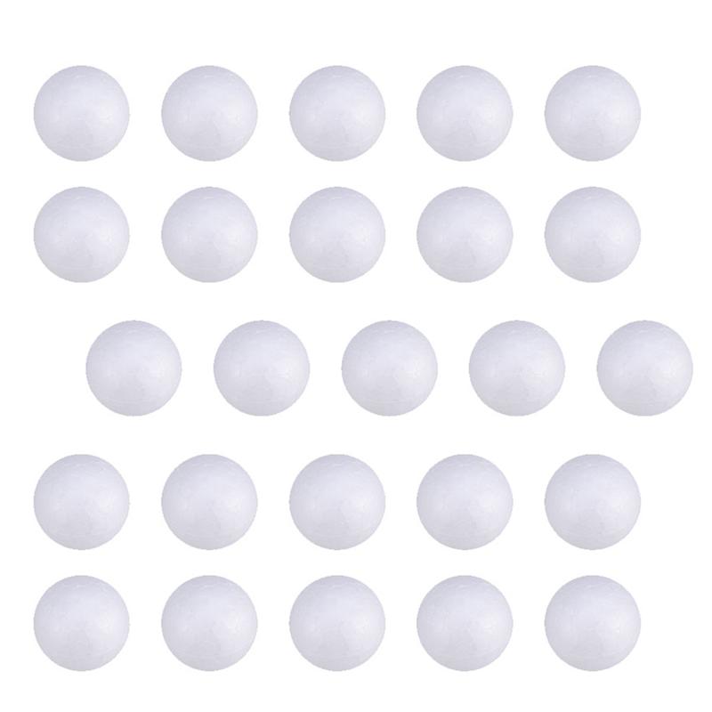 100pcs Foam Ball Useful Solid Polystyrene Foam Balls White Foam Balls Decorative Foam Balls