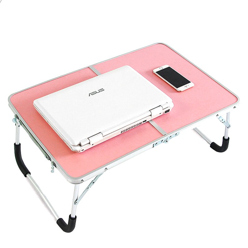 Foldable computer table,portable laptop desk,metal notebook desk for bed,easy to store study desk Can be used on bed and sofa