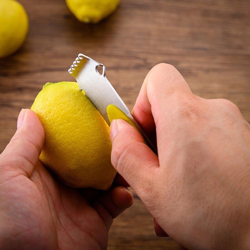3-In-1 Citrus Zester Stainless Steel Orange Lemon Zester Peeler Fruit Grater Kitchen Tool Bar Gadget
