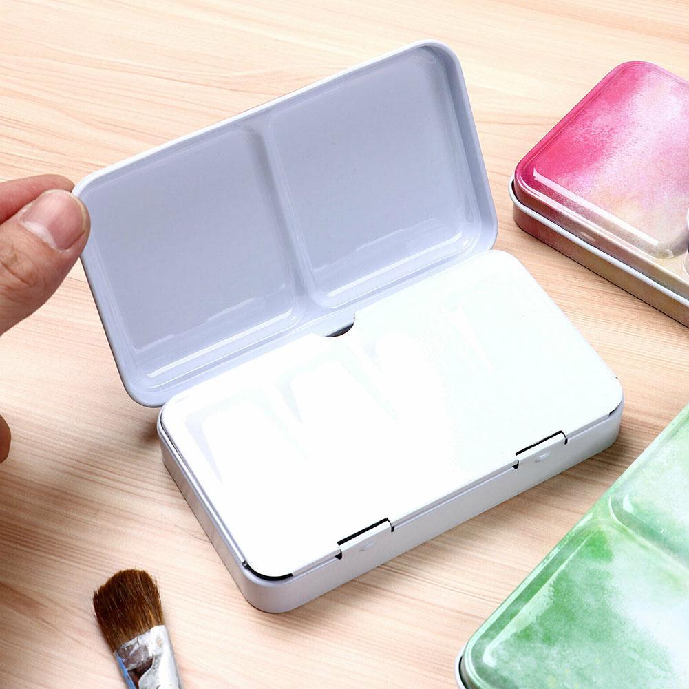 Caja vacía de latas para pinturas de acuarela, almacenamiento de paleta de pintura con 14 cajas de subembalaje para suministros de pintura artística