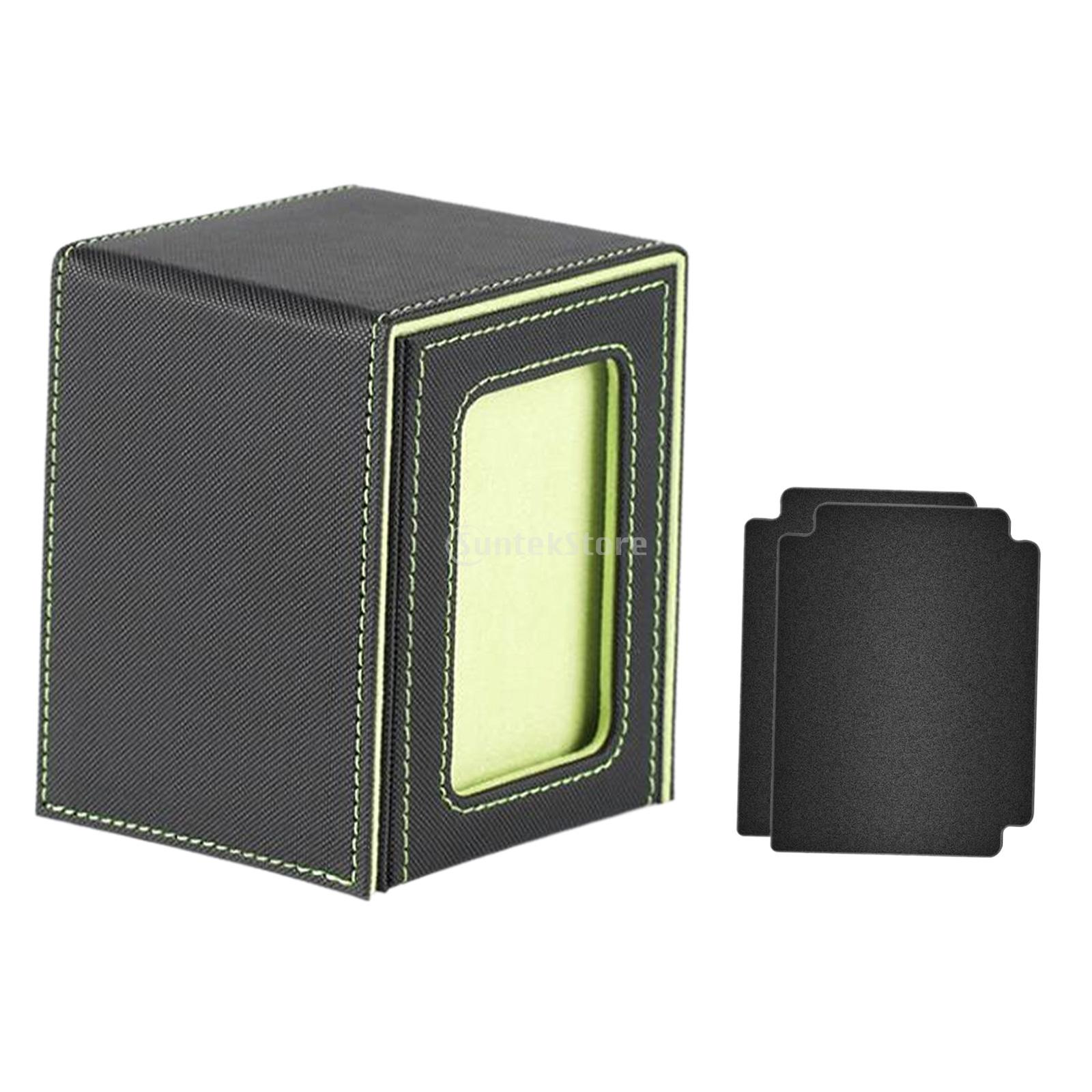 Card Deck Box Card Organizer with Display Window Holds 100+ Cards Card Deck Case for Collectible Card Sports Cards Game Card