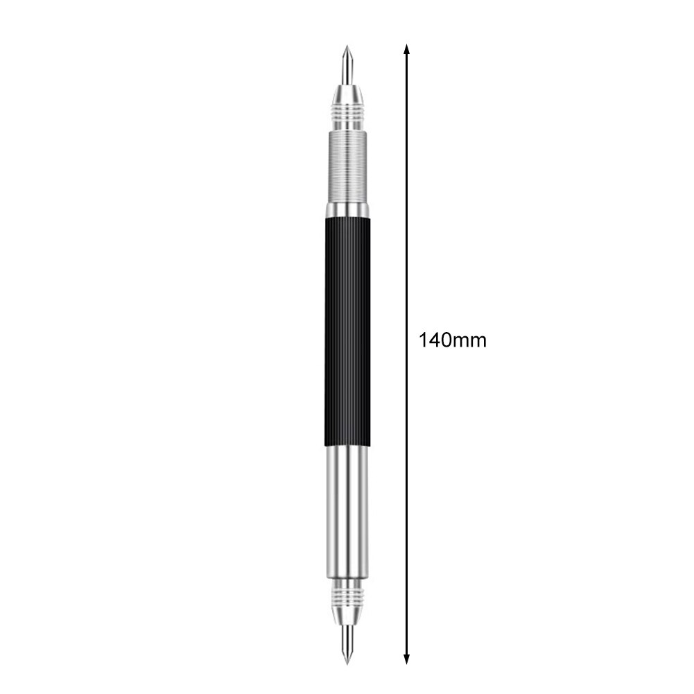 Double Head Tungsten Carbide Tip Scriber Easily Carrying Lightweight Engraving Marking Pen Tools for Glass Ceramic