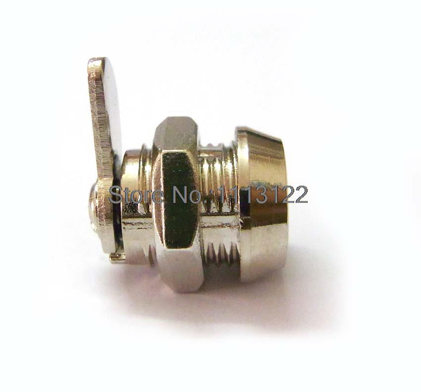 M12 Zinc Alloy Small Tubular Cam Lock for PC Case 4 Pins Mini Tubular Cam Lock key with plastic cover 2 key pull 1Pc