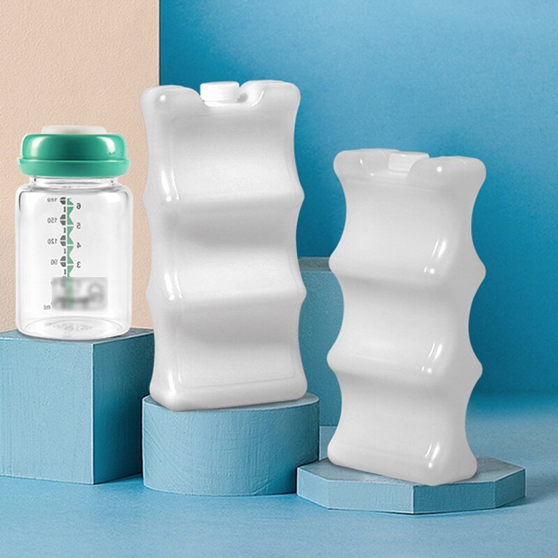 2Pcs Reusable Ice Packs - Cool Cooler Pack Bag Water Injection Box for Lunch Boxes, Breast Milk Fresh Food Storage