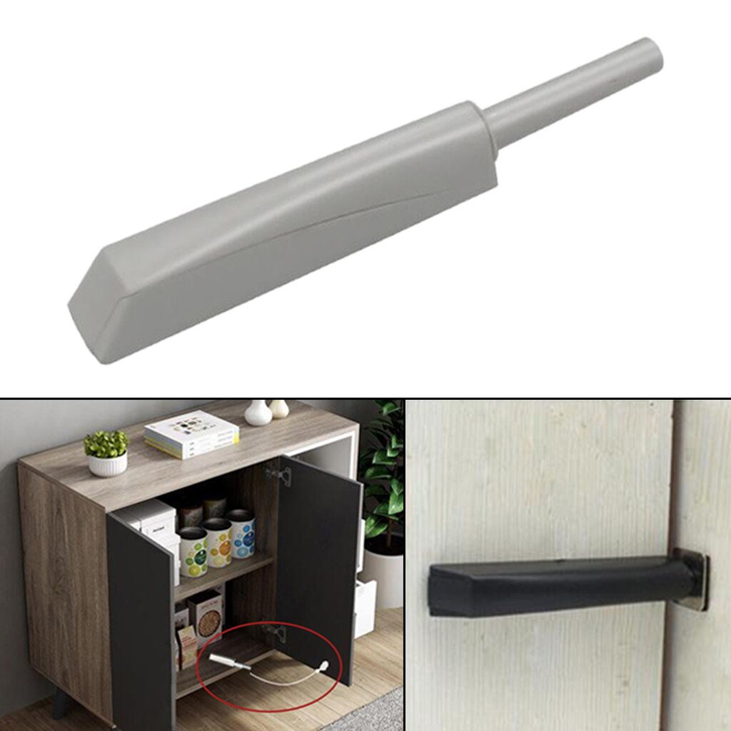 Push Open Hinge Magnetic Tip Cabinet Door Drawer Catch Latch Touch Release: Gray