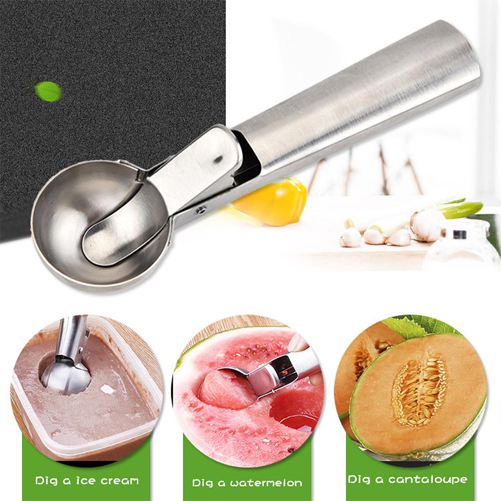 Stainless Steel Ice Cream Spoon Portable Ice Hockey Machine Frozen Yogurt Cake Spoon Tools Baller Kitchen Home Accessories