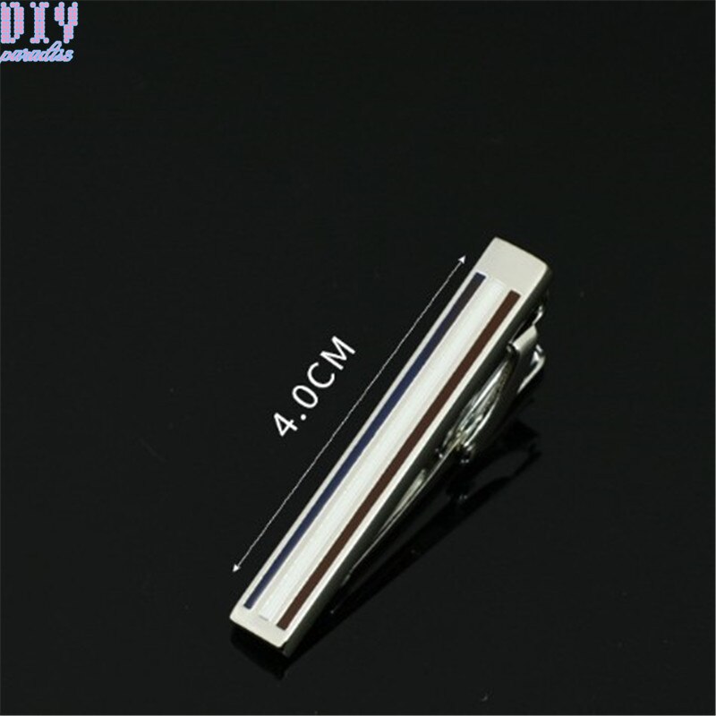 Luxe Bruiloft Tie Clips Eenvoudige Streep Stropdas Stropdas Pin Bar Sluiting Clip Badges: A