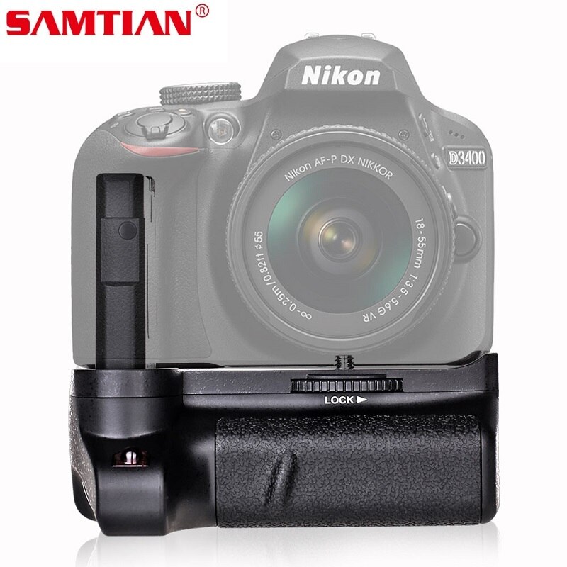 SAMTIAN Multi-power Vertical bateria Grip para Nikon D3400 batería de la cámara DSLR manejar trabajo con batería de EN-EL14