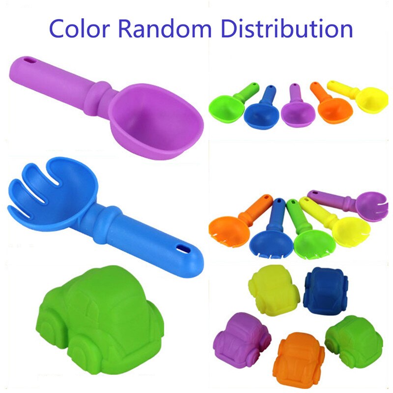6 Stuks Willekeurige Kleur Zomer Zand Sandbeach Kids Plastic Strand Speelgoed Auto Vliegtuigen Spade Schop Hark Water Gereedschap Sets