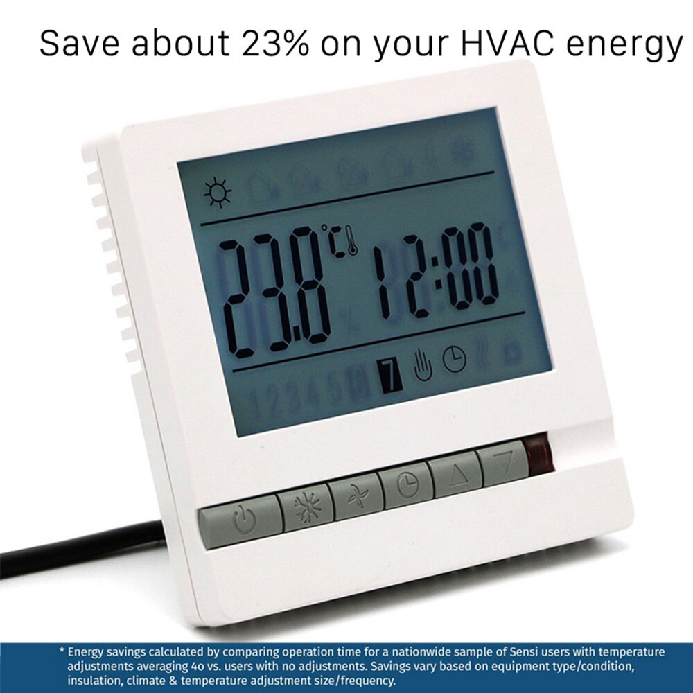 Nashone Thermostat Temperature Controller 220V 16A LCD Programmable Floor Heating Room Thermostat Room Temperature Controller