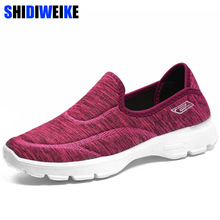 Frühling Frauen Unterhose Auf Halbschuhe Damen lässig Komfortable Wohnungen Weibliche Atmungsaktive strecken Tuch Schuhe Zapatillas n627