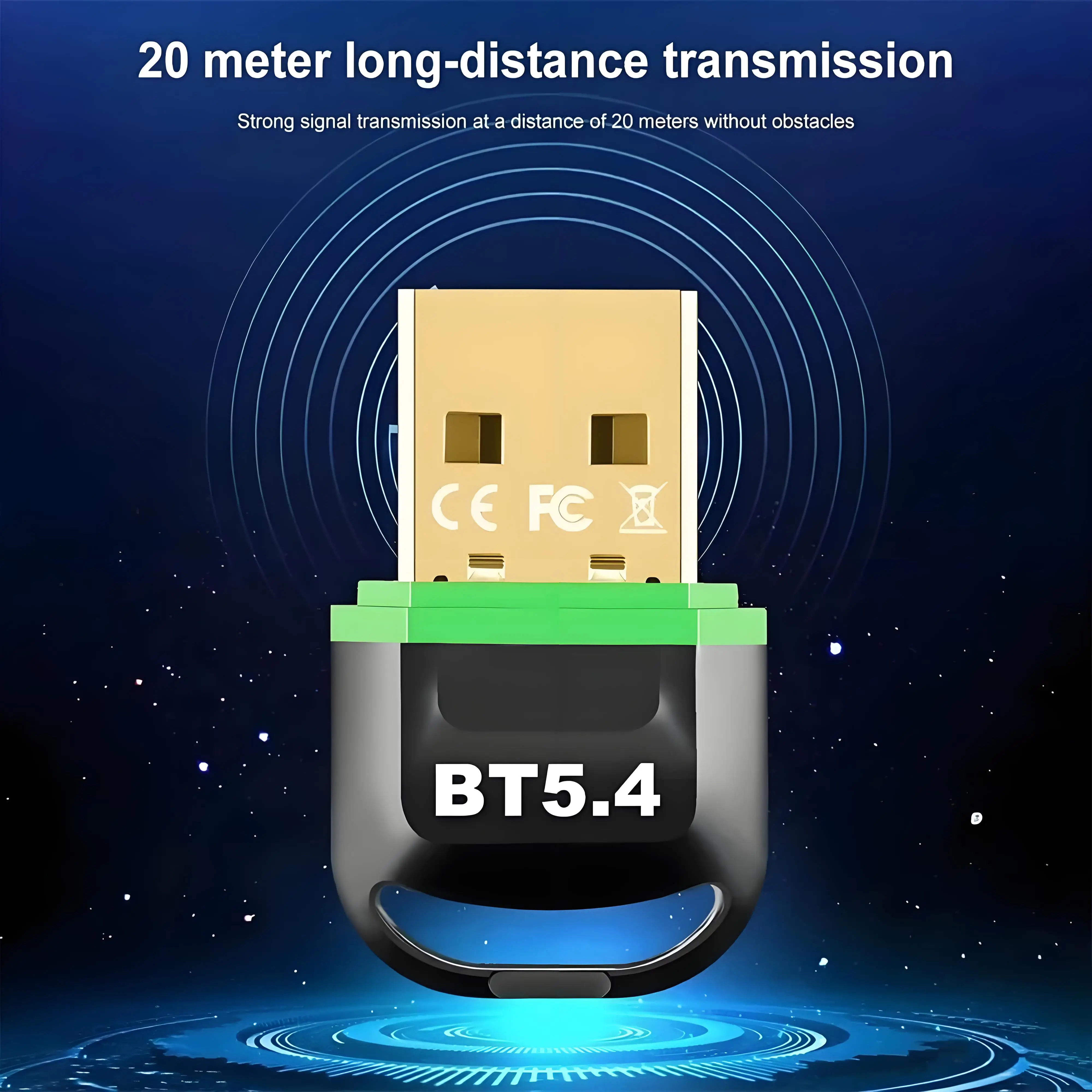Bluetooth 5.3 5.4 Adapter USB Dongle Adapter Audio Receiver Transmitter Wireless Adapter for PC Laptop Speaker Mouse Keyboard