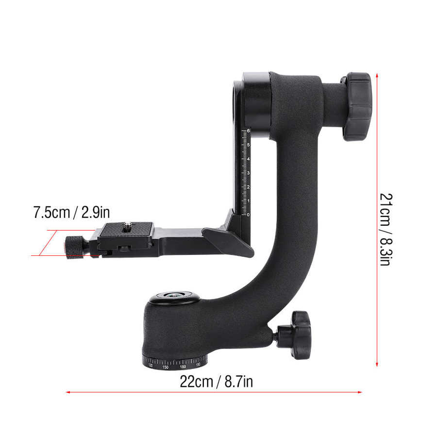 360 Degree Panoramic Gimbal Tripod Ball Head Mount for Camera Telephoto Lens Gimbal Tripod Ball Head Panoramic Tripod Ball Head