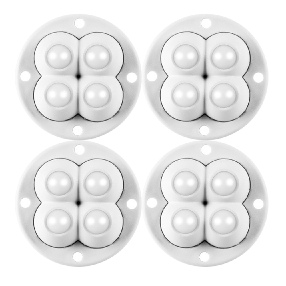 Ruedas para muebles de acero inoxidable, ruedas universales autoadhesivas, rodamiento de carga giratorio de 360 grados para acceso a muebles del hogar, 4/20 piezas: 3 pulgadas / YELLOW