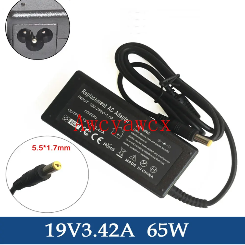 19V 3.42A 65W for Chicony Laptop Charger ACER Gateway MS2285 MS2274 NV78 CPA09-A065N1 A065R035L A11-065N1A Ac Adapter
