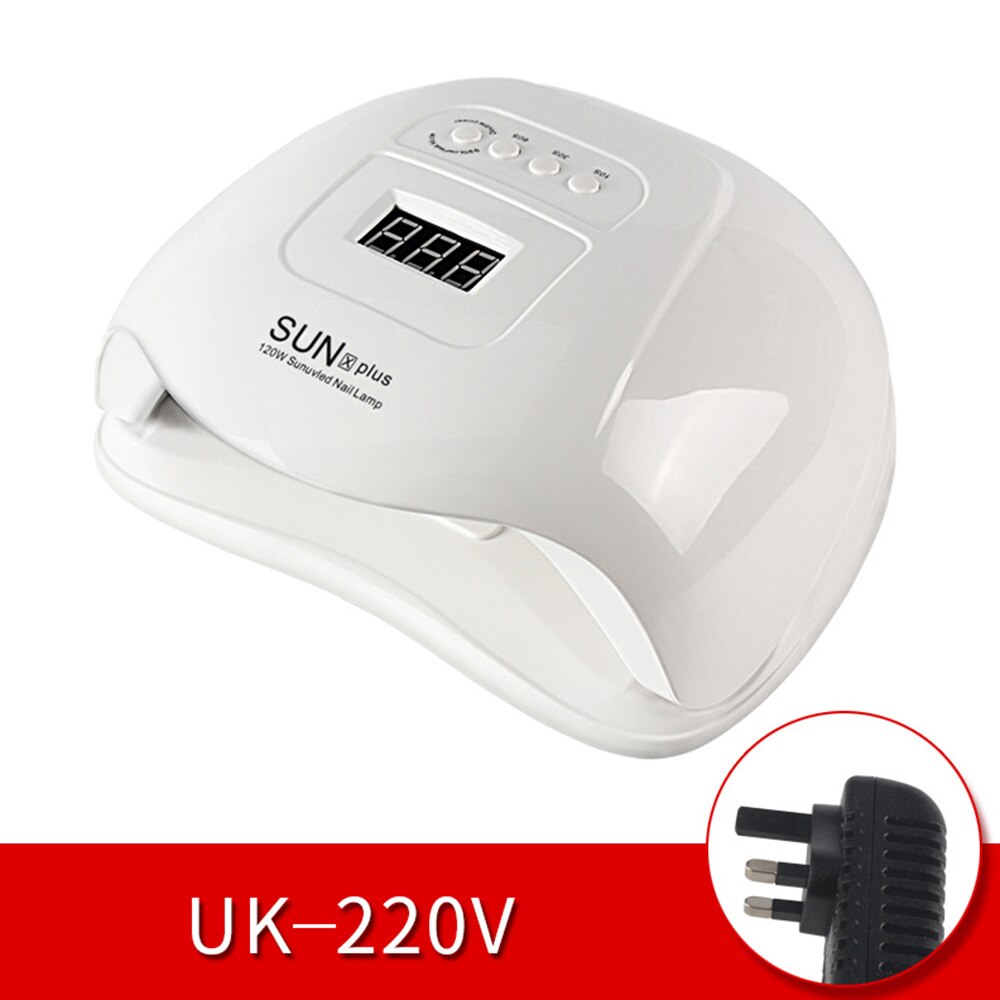 Sun S9-lámpara UV LED para secar esmalte, de uñas en Gel, para manicura, Reino Unido, EE. UU., con pantalla LCD: SUNXPLUS 5
