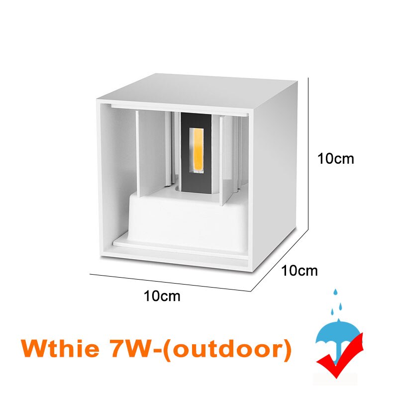 7W 10W Led Wandlamp Outdoor Indoor Waterdichte IP65 Veranda Tuin Wandlamp Blaker Balkon Terras Decoratie Verlichting lamp: Outdoor-White-7W / Cool white