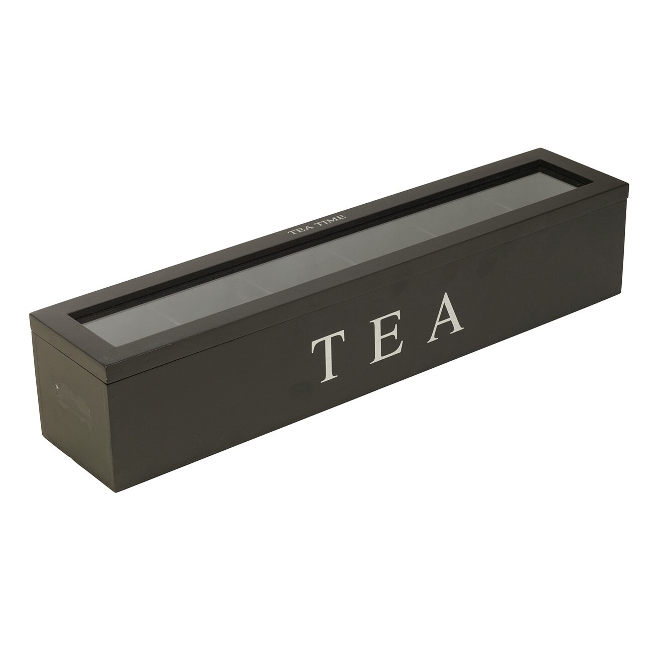 Tea Storage Box With 6/9 Compartments For Kitchen Cabinets Home Wood Exquisite Teaware Coffee Tea Bag Storage Holder Organizer: Black