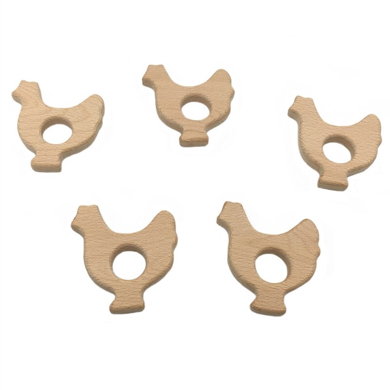 Juguetes de madera DIY para el gimnasio del bebé, colgante de collar de madera, mordedor de madera, Juguetes para la dentición