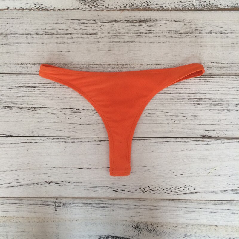 Solid string bikini underbukser brasiliansk badetøj tanga badedragt trusser badedragt bund bikini badetrusser parte de abajo bas: To