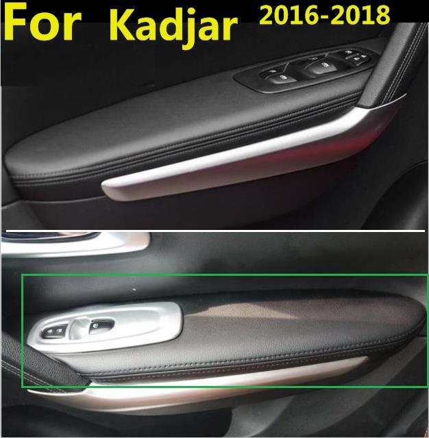 Voor Renault Kadjar Microfiber Leer Auto Armsteun Panel Beschermhoes 4 stuks met Mount Fittings