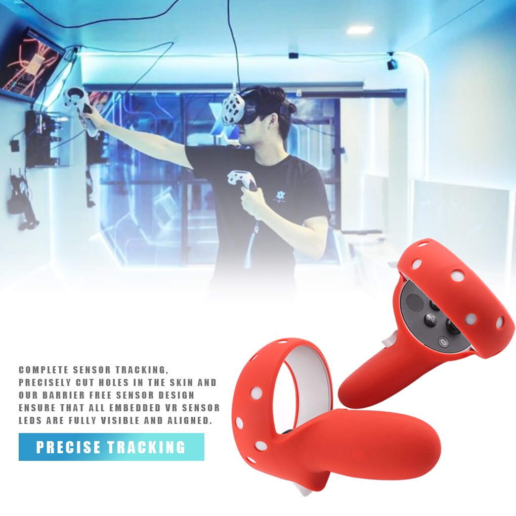 VR Glass Cover Silicone Replaceable VR Handle Cover Full Protector Replacement for Oculus Quest 2