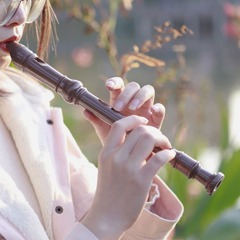 Enregistreur Soprano G, Instrument clé pour débutants, flûte à 8 trous avec tige de nettoyage, flûte musicale ABS, Instrument de musique en résine