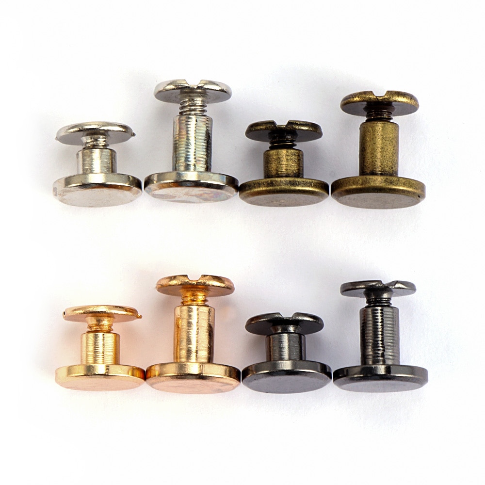 20Pcs Schraube Nagel Nieten Für Leder Handwerk Gürtel Feste Messing Nagel Nieten Schrauben Tuch Taste Dekoration Nagel DIY sammelalbum