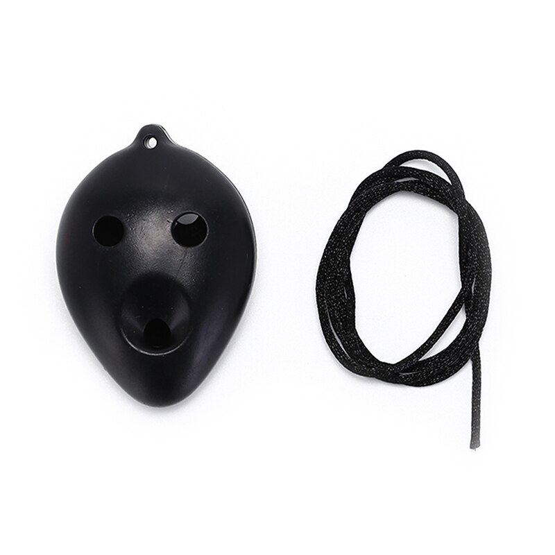 1Pc Plastic Materiaal 6 Hole Ocarina Plastic C Legend Ocarina Fluit Instrument Nieuw En: Black