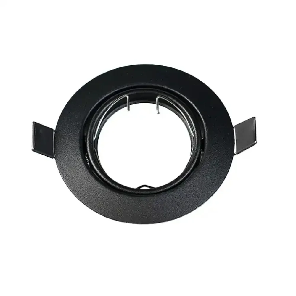 LED Spot Light Zwart/Wit LED Downlights Frame Ronde Armatuur Houders Verstelbaar voor MR16 GU10 Lamphouder Verzonken: Licht Groen / Black