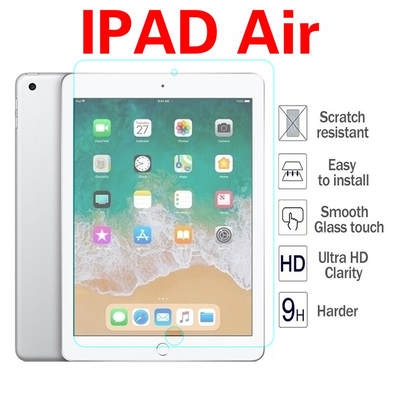 Tempered Glass Film Screen Protector for iPad 6th 5th Generation Air Air2 Pro 9.7 Protective Film Glass for ipad 5 6: IPAD Air