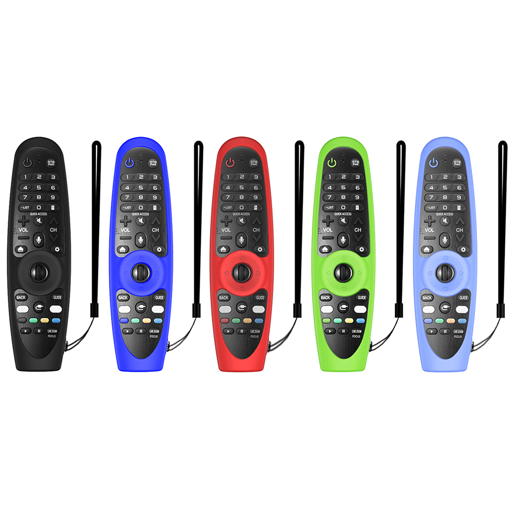 Silicone TV Remote Control Protector Cover for LG AN-MR600 AN-MR650 AN-MR18BA AN-MR19BA AN-MR20GA Protective Case with Lanyard