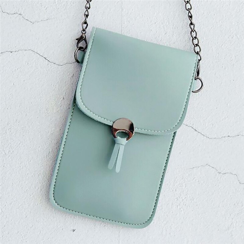 Donne di modo Sacchetto Del Telefono Touchable Cambio in Pelle Borsa Crossbody mini sacchetto di Spalla Del Sacchetto Del Raccoglitore 100% nuovo di zecca e di alta qualità A50: Blu