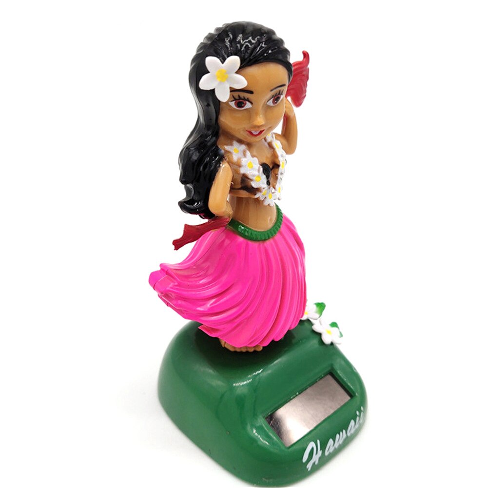 Solar Dancing Hawaii girl Hula Shaking Head Toy Solar Powered Auto Interior Decompression Dashboard ornament car accessories