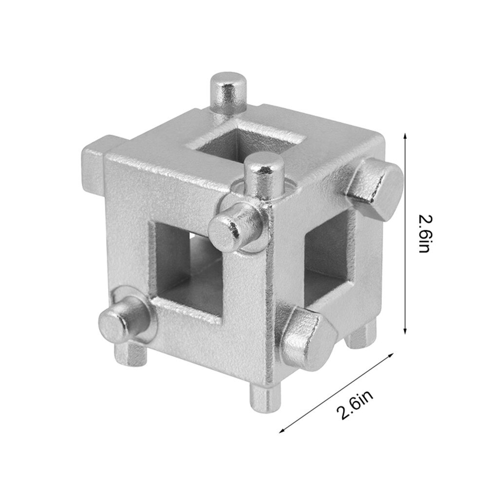 Rear Disc Brake Caliper Piston Rewind/Wind Back Cube Tool 3/8" Drive Tool for Vehicles with 4 Wheel Disc Brakes