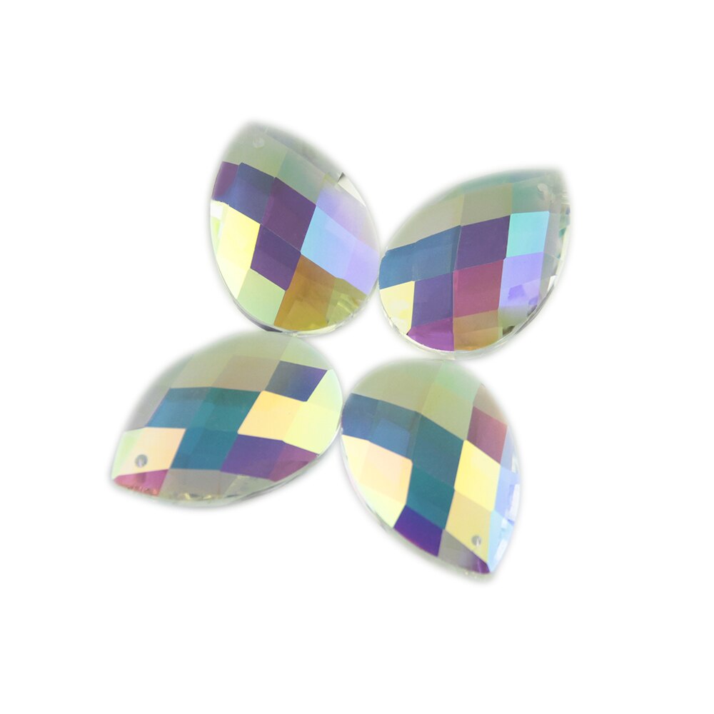 38mm/50mm AB lacrima vetro cristallo prisma ciondolo fai da te lampadario gioielli illuminazione parti spazio sfaccettato