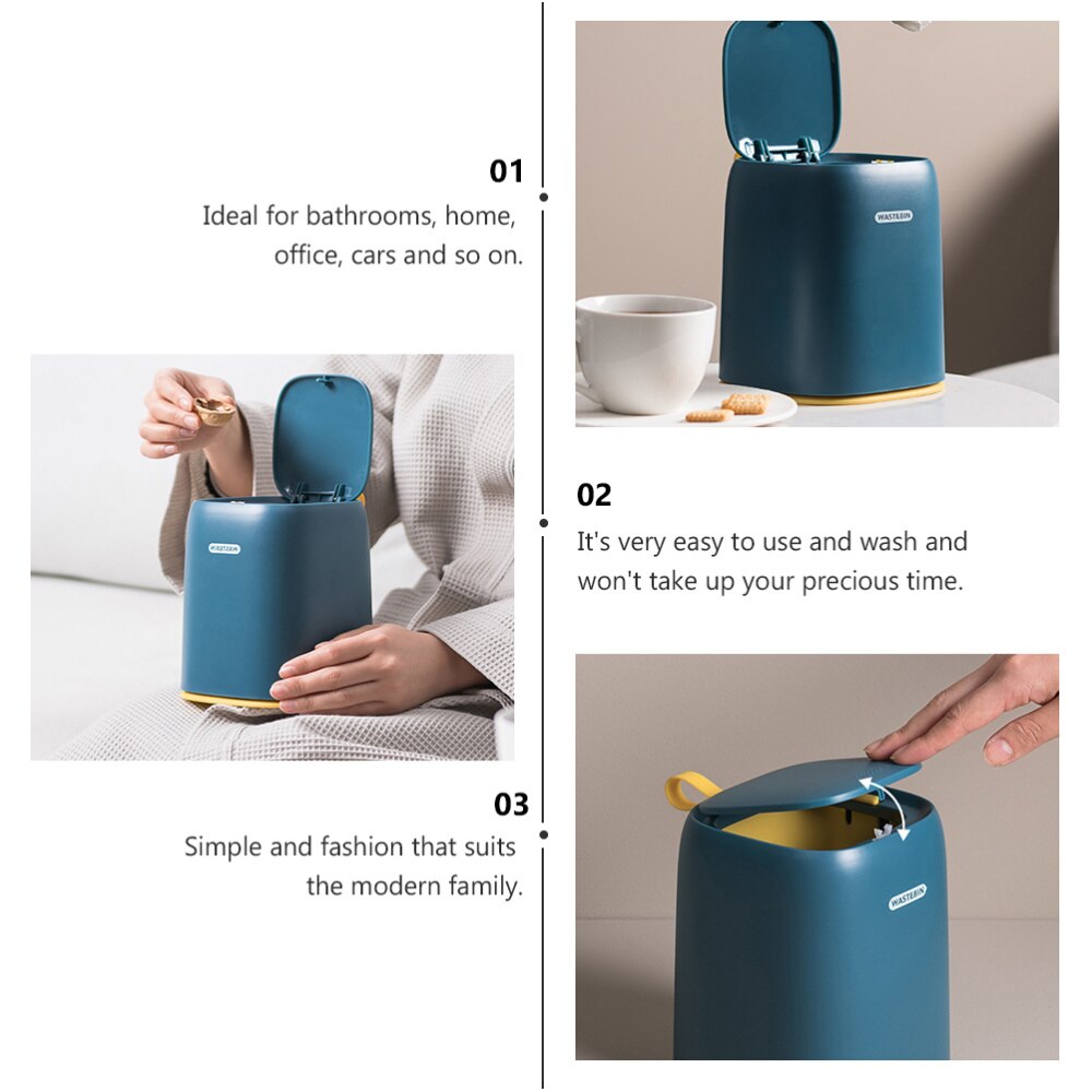 Mini Garbage Bin Storage Box Trash Can Organizer Mini Portable Trash for Office Desktop Trash Bin Use
