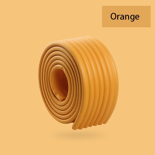 2m baby barnsäkerhet bord hörnskydd skydd barn skum stötfångare kollision breda kuddremsor glas skrivbord kant krockbygel: Orange