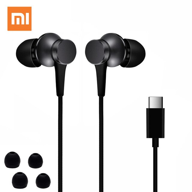 Originele Xiaomi Piston 3 Headset Mi Verse Usb Type-C 3.5Mm In-Ear Oortelefoon Met Microfoon Voor samsung Xiaomi Mi 6/8 Huawei Oortelefoon: Type-C black