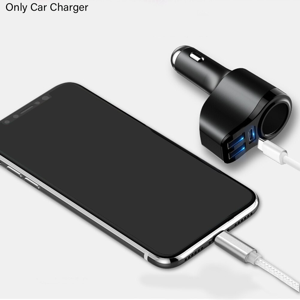 Mini cargador portátil para coche, mechero de carga rápida ABS, adaptador USB de velocidad rápida, divisor de enchufe, conector de Cable de doble puerto