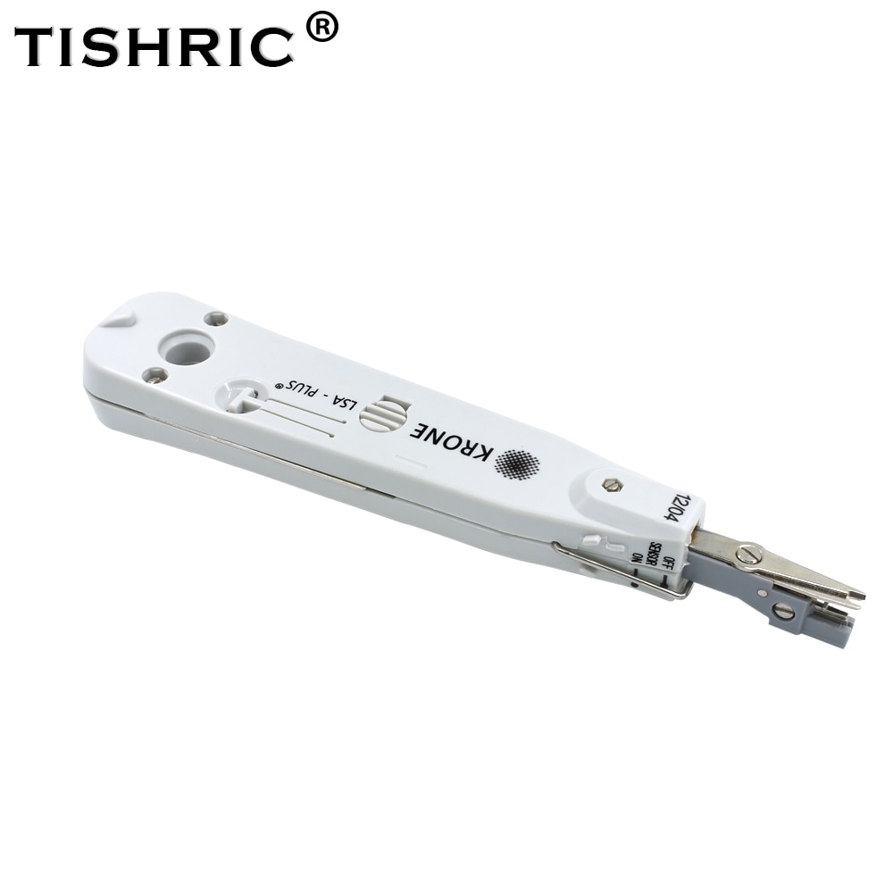 TISHRIC Originele Grijs Krone Professionele Telecom Telefoon Draad Kabel Lsa-plus RJ11 RJ45 Optische Punch Down Tool Kit Netwerk
