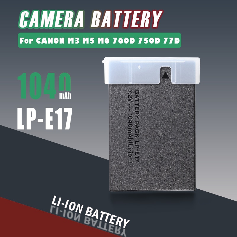 7.2V 1040Mah LP-E17 Lp E17 LPE17 Oplaadbare Li-Ion Batterij Voor Canon Eos 200D 750D 760D 800D M3 M5 m6 Kus Camera Batterijen