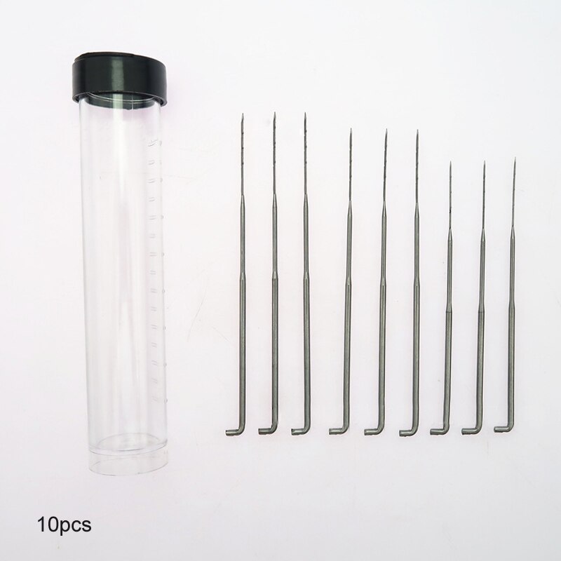 Thick Medium Fine Needle Practical 1 Set Felting Needles Pin Tool Wooden Handle Sewing Kit Wool Pins Knitting Black Blue Bottle: 10pcs
