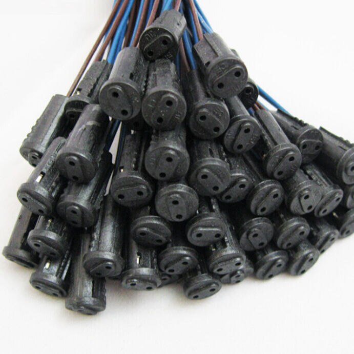 10 stk 20cm 12v 1a stikkontaktholder  g4 keramisk hode ledet halogenlampe pærefot