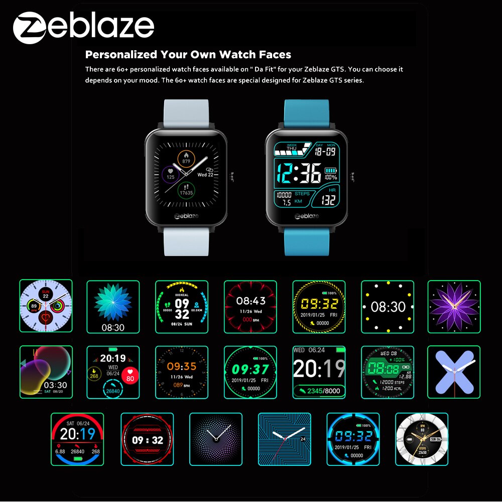 Zeblaze GTS Smart Watch Bluetooth Receive/Call IP67 Waterproof 1.54 inch IPS Screen Sleep Tracking Sports Smartwatch Men Women