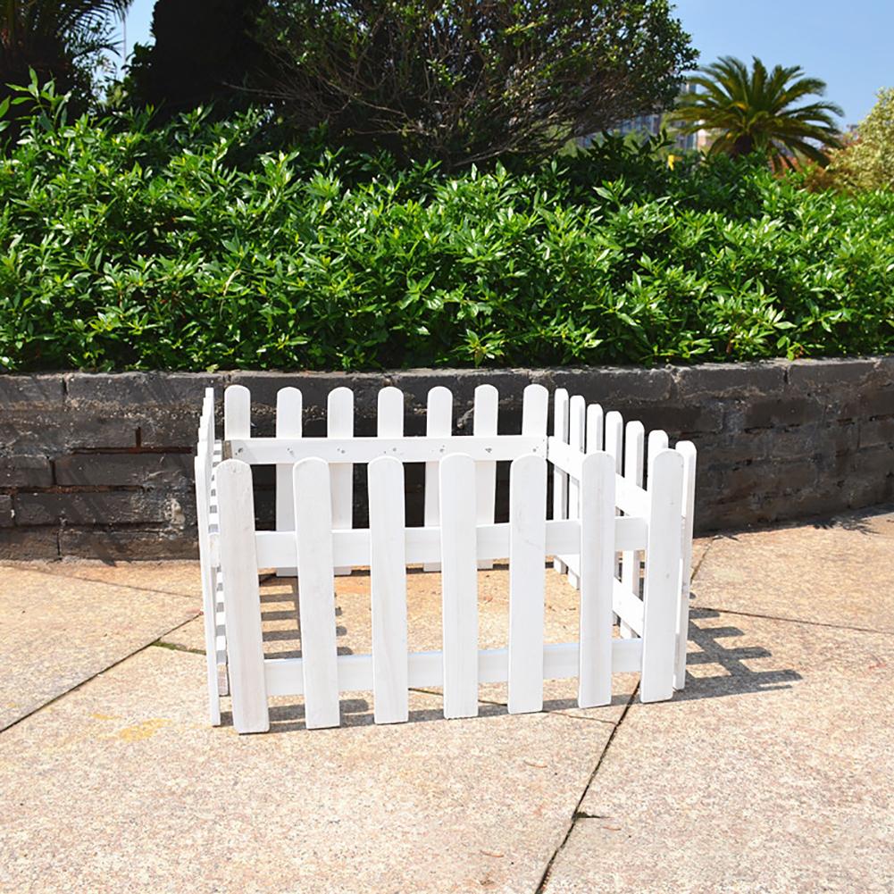 1pcs Wooden Fence Courtyard Indoor Garden Fence Kindergarten Flower Garden Vegetable Small Fence DIY Christmas Decoration 40a