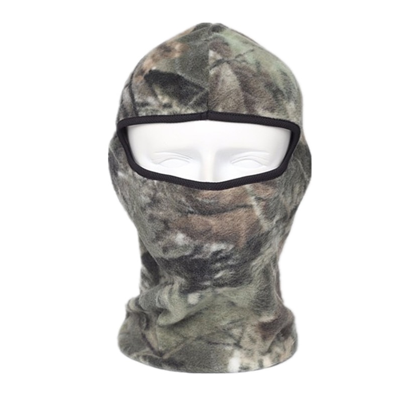 , pasamontañas de cuello polar térmico de camuflaje, máscaras cálidas para deportes al aire libre, gorra de ciclismo a prueba de viento, máscara facial completa para esquí de invierno