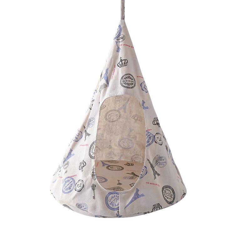 Hamaca desmontable para gatos, casa suave, plegable, duradera, cónica, lavable, juguetes para mascotas, suministros para juego, tienda de lino colgante para dormir: 3 / S