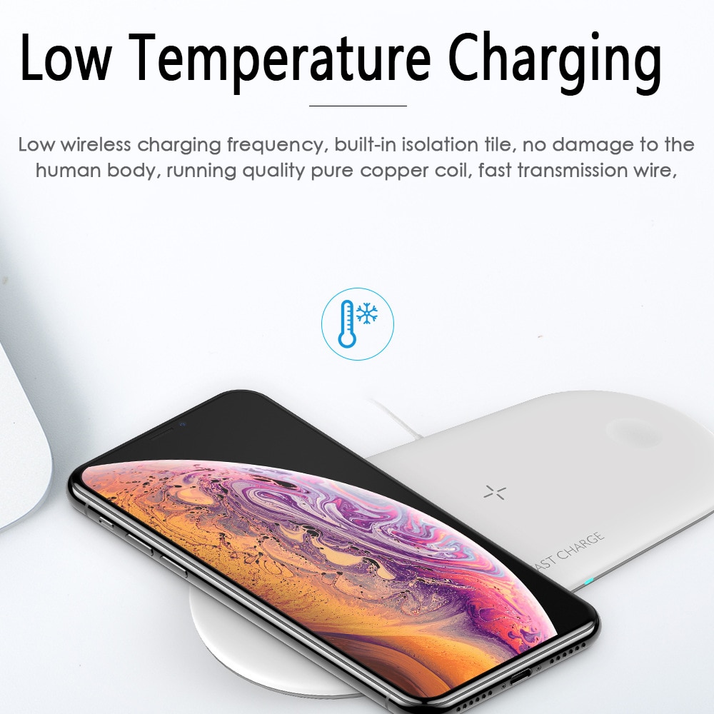 Chargeur sans fil 3 en 1 Qi chargeurs sans fil pour iPhone 8Plus X XR XS Max Dock de charge pour Apple Watch 1 2 3 4 Smartphone