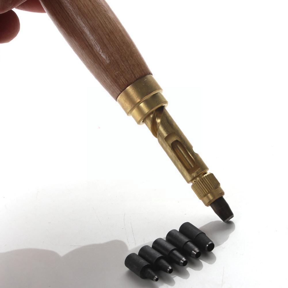 Leder Locher Schraube Abnehmbare Buch Bohrer Auto Leder 1,5-4mm 6 schlagen Spitze Gürtel Mit Automatische Schraube größe Werkzeug C0M4